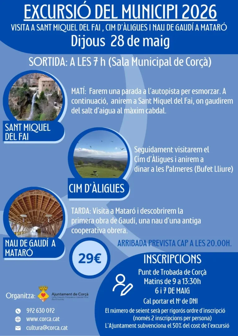 EXCURSIÓ DEL MUNICIPI 2026