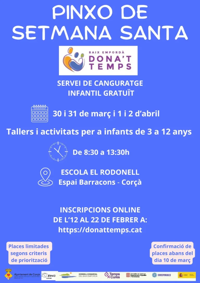 PINXO DE SETMANA SANTA, SERVEI DE CANGURATGE GRATUÏT