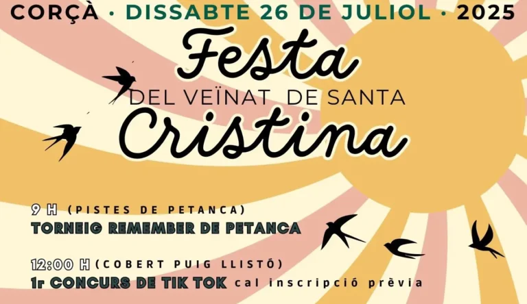 FESTA DEL VEÏNAT DE SANTA CRISTINA 2025