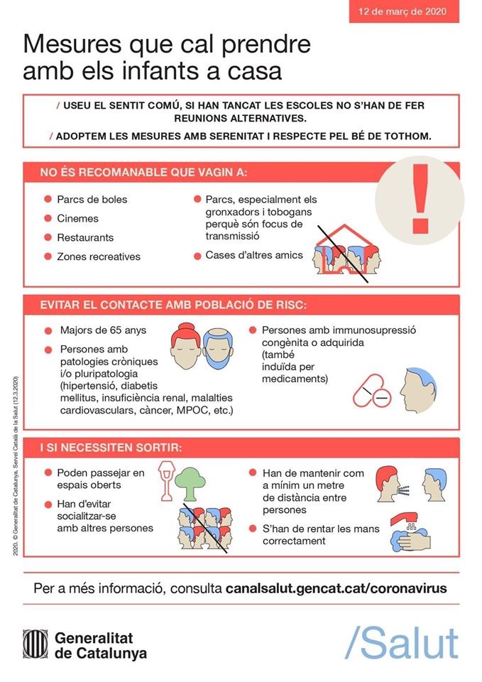 Mesures que cal prendre amb els infants a casa