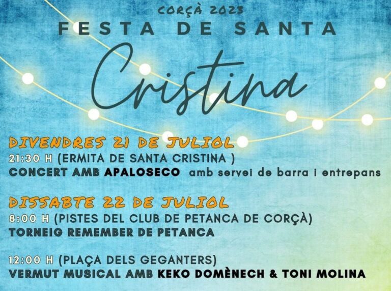 FESTA DEL VEÏNAT DE SANTA CRISTINA 2023