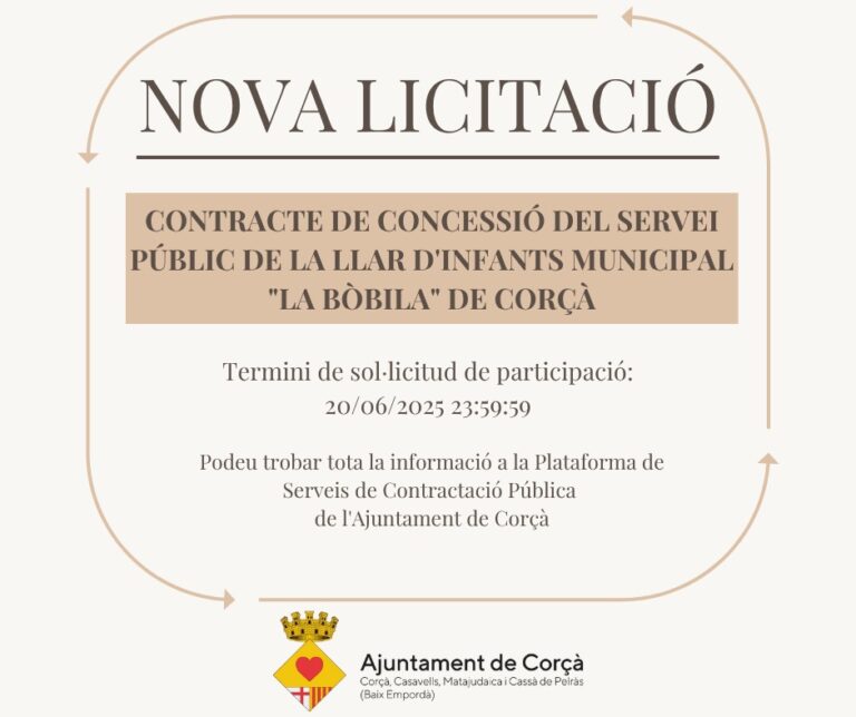 LICITACIÓ LLAR D’INFANTS