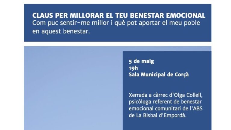 XERRADA, CLAUS PER MILLORAR EL TEU BENESTAR EMOCIONAL