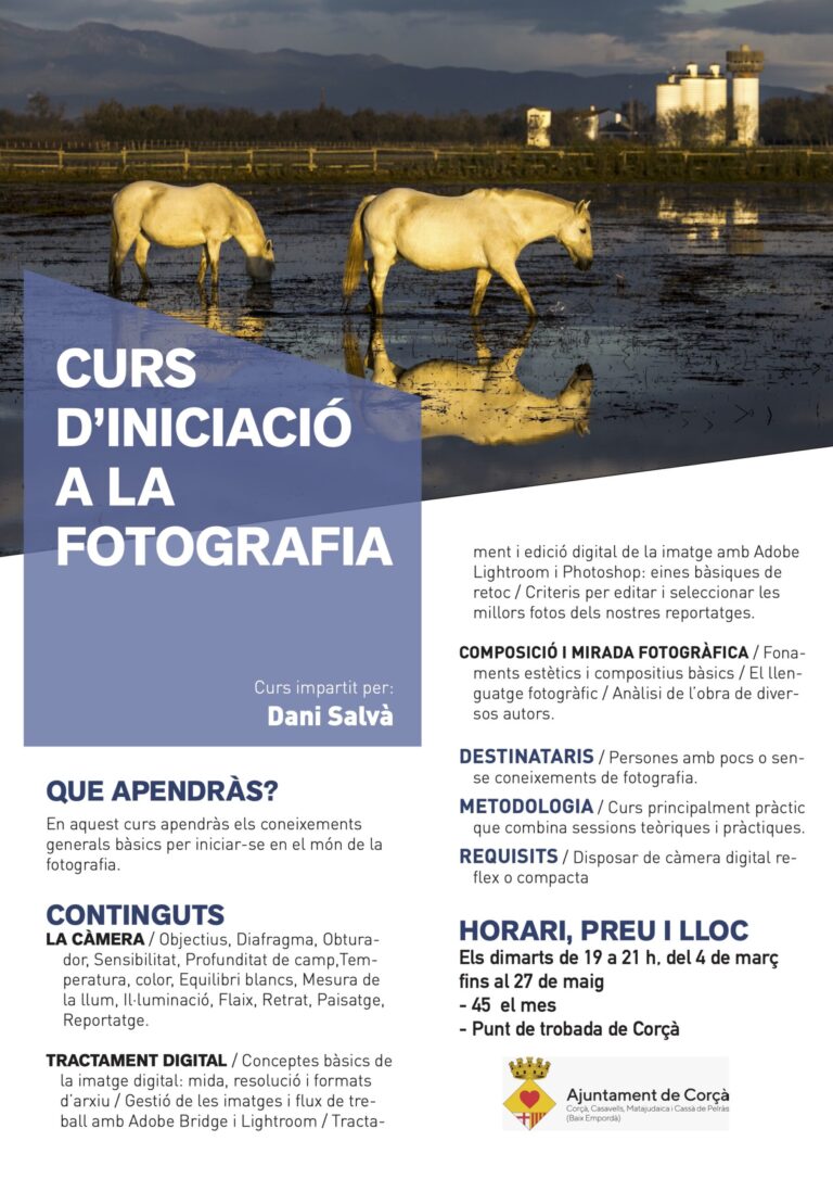 CURS D’INICIACIÓ A LA FOTOGRAFIA