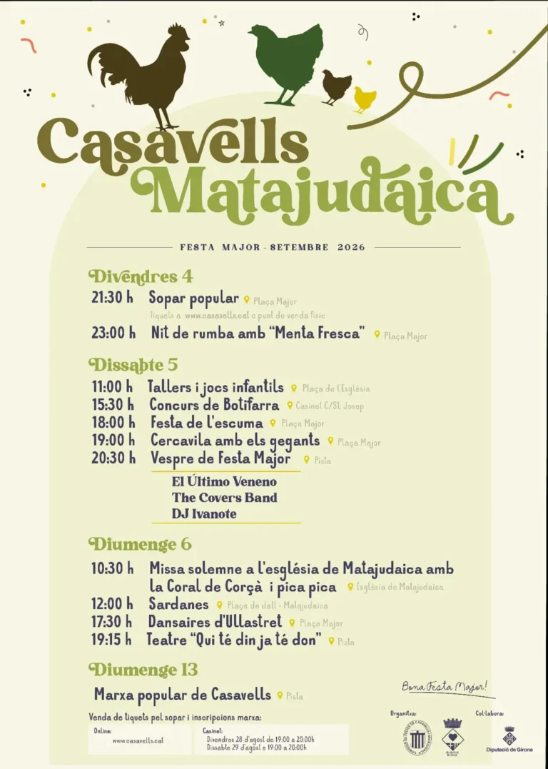 FESTA MAJOR DE CASAVELLS I MATAJUDAICA 2026